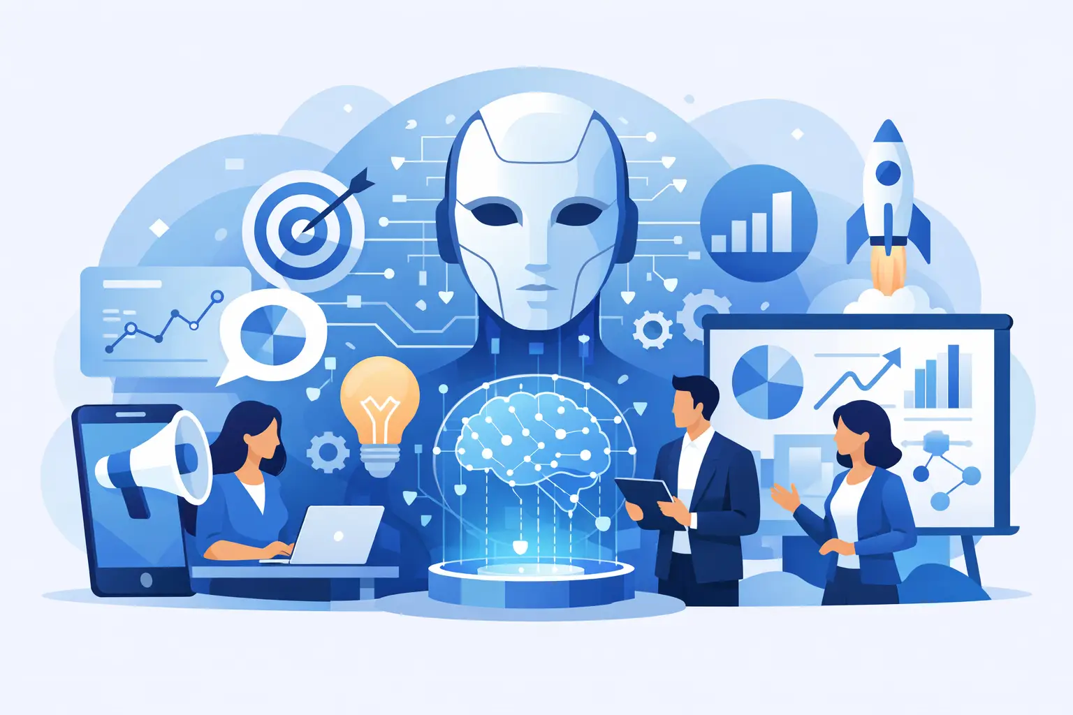 Digital marketing agency with artificial intelligence